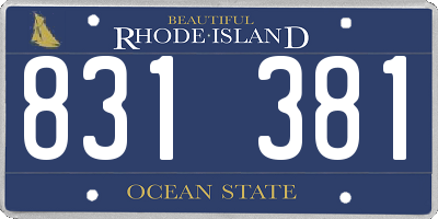RI license plate 831381