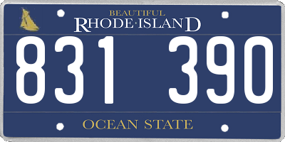 RI license plate 831390