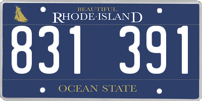 RI license plate 831391