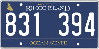 RI license plate 831394