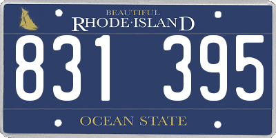 RI license plate 831395