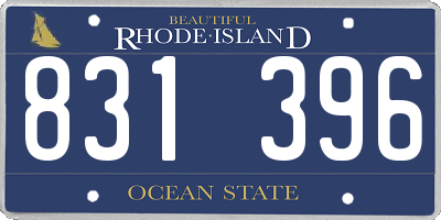 RI license plate 831396