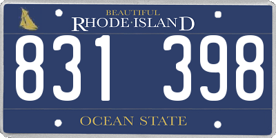 RI license plate 831398