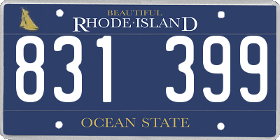 RI license plate 831399