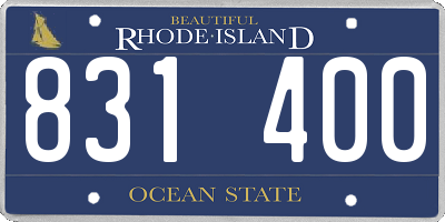 RI license plate 831400