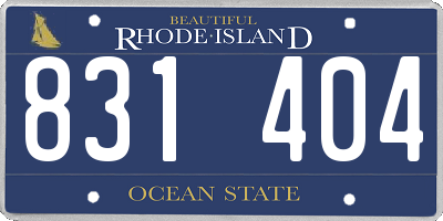 RI license plate 831404