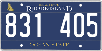 RI license plate 831405
