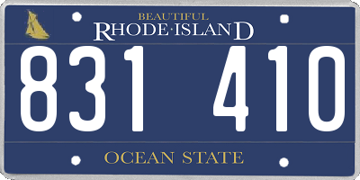 RI license plate 831410