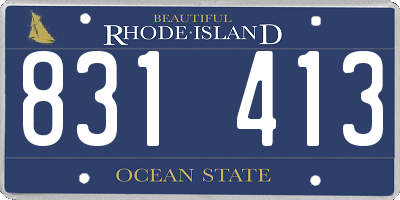 RI license plate 831413