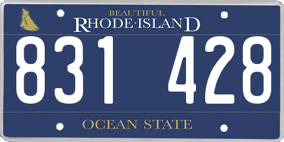 RI license plate 831428