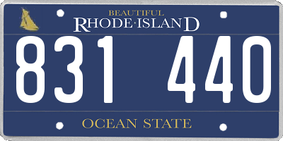 RI license plate 831440