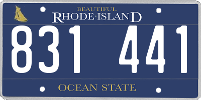 RI license plate 831441