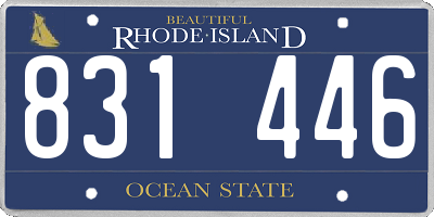 RI license plate 831446