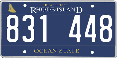 RI license plate 831448