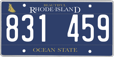 RI license plate 831459