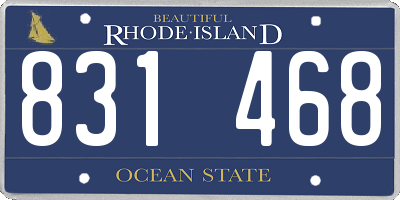RI license plate 831468