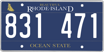 RI license plate 831471