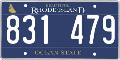 RI license plate 831479