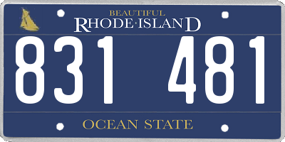 RI license plate 831481