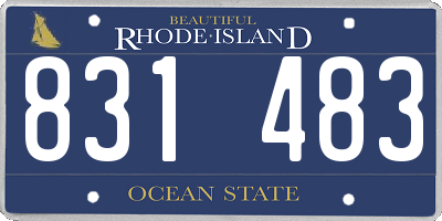 RI license plate 831483