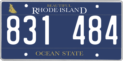 RI license plate 831484