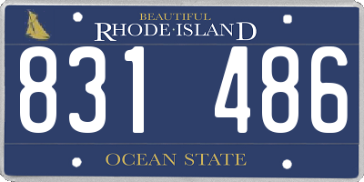 RI license plate 831486