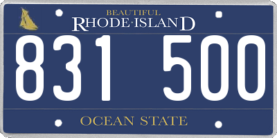 RI license plate 831500