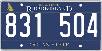 RI license plate 831504