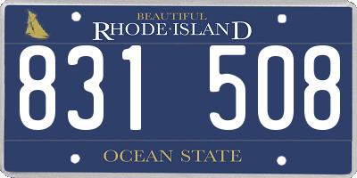 RI license plate 831508