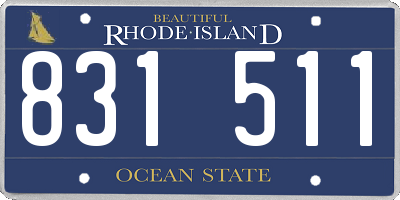 RI license plate 831511