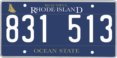 RI license plate 831513
