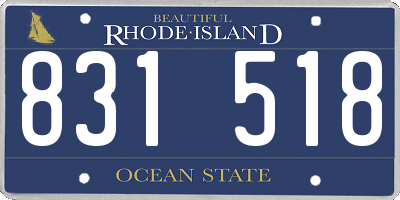 RI license plate 831518