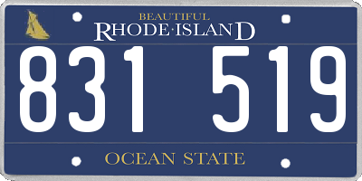 RI license plate 831519