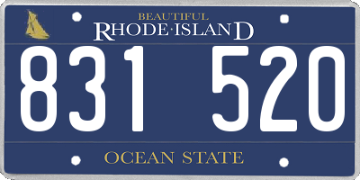 RI license plate 831520