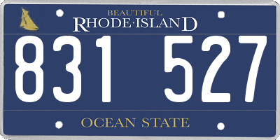 RI license plate 831527