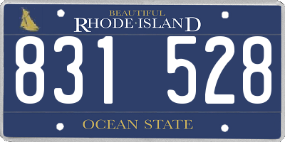 RI license plate 831528