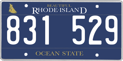 RI license plate 831529