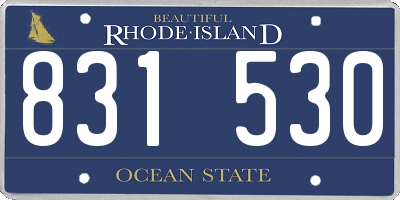 RI license plate 831530