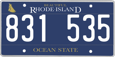 RI license plate 831535