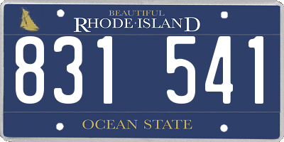 RI license plate 831541