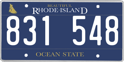 RI license plate 831548