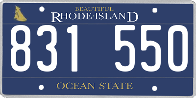 RI license plate 831550