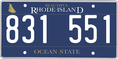 RI license plate 831551