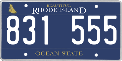 RI license plate 831555