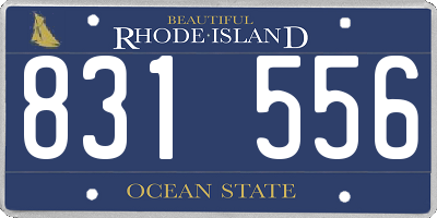 RI license plate 831556