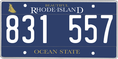 RI license plate 831557