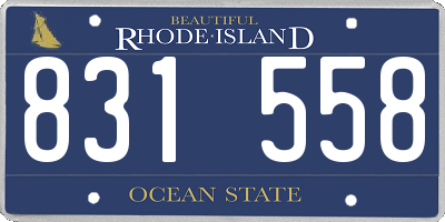 RI license plate 831558