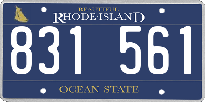RI license plate 831561
