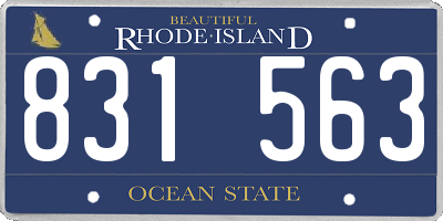 RI license plate 831563