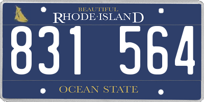 RI license plate 831564